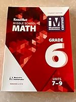 KENDALL HUNT MIDDLE SCHOOL MATH GRADE 6 UNITS 7-9 1792401841 Book Cover