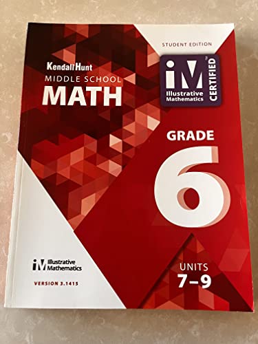 KENDALL HUNT MIDDLE SCHOOL MATH GRADE 6 UNITS 7-9 1792401841 Book Cover