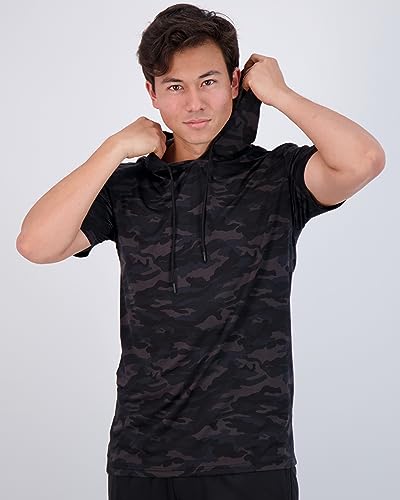 Real Essentials 3 Pack: Men's Dry Fit Short Sleeve Active Athletic Hoodie Pullover Sweatshirt (Available in Big & Tall)4