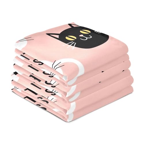 Torchon cuisine chat moderne GAIREG lot de 6 essuie-mains coton grand format 71x45cm