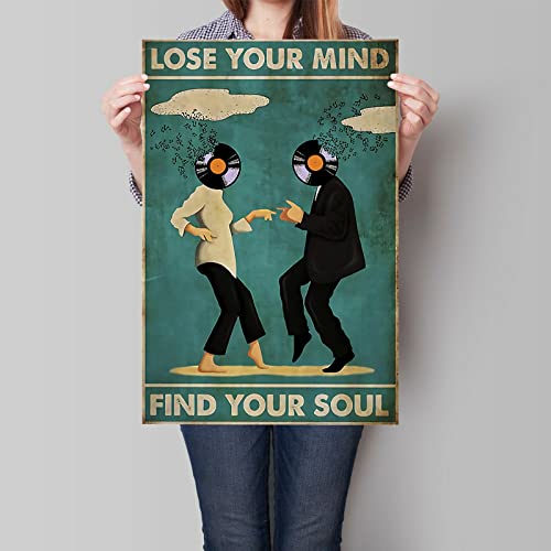 Yuzhongart Vintage Classic Movie Posters For Room Aesthetic Spiritual Quotes Lose Your Mind Find Your Soul Canvas Wall Art Cool Music Dance Wall Decor Painting For Bedroom 12X16In Unframed thumb #1