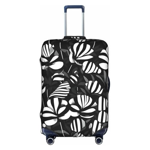 Housse de protection motif floral rayé noir et blanc taille S en polyester lavable