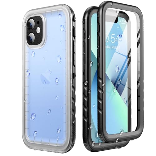 SOKUSIN Funda impermeable para iPhone 13, a prueba de golpes, polvo, video submarino IP68, protector de pantalla integrado, protector de pantalla integrado, protector frontal y trasero sellado para