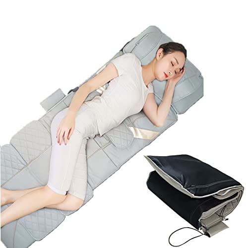 Colchoneta de Masaje vibratorio de Cuerpo Completo, cojín de calefacción Multifuncional con Temporizador de Control Remoto de 165 * 57.5 * 12 cm Ajuste de 3 Engranajes ＞ Número de 6