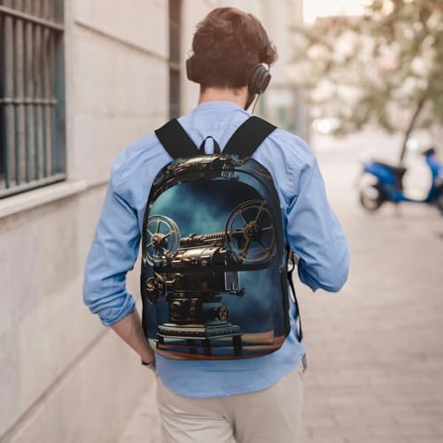 Mochila de viaje Old Movie Projector para mujeres y hombres, funda para laptop de 15.6 pulgadas, impermeable para trabajo y negocios miniatura 7