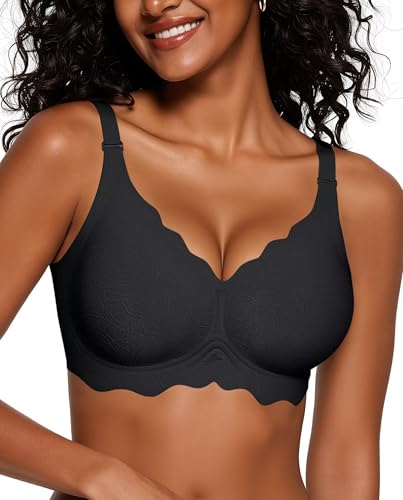 Image of Vertvie Jelly Bras for Women No Underwire Wireless Push Up Bra Full Coverage Bralettes Seamless Comfort Everyday Sports Bra