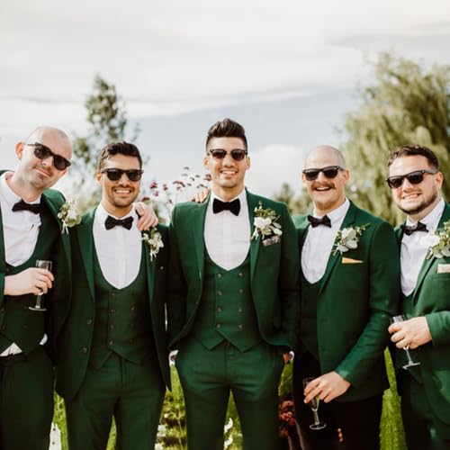 Men's Suit 3 Piece Slim Fit Double Breasted Vest Suit Formal Groomsmen Wedding Prom Blazer Jacket Suit Pants Suits3