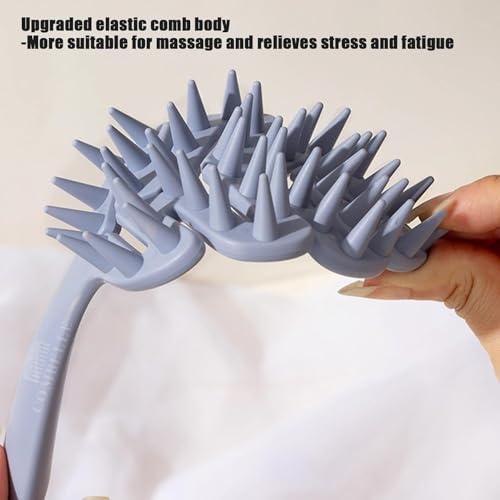 Image of COMBELLE Silicone Scalp Massager Brush for Shampoo - Hair Growth, Anti-Dandruff, Deep Cleansing, Stress Relief, Shower Head Massage Comb for Men & Women