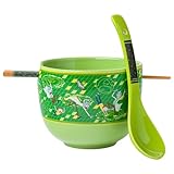Silver Buffalo Rick and Morty Floating Portal Ceramic Ramen Noodle Rice Bowl with Chopsticks and Spoon, Microwave Safe, 20 Ounces