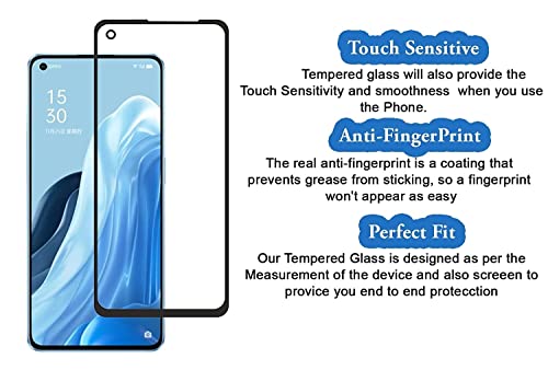 Image of Screen Protector for Oppo Reno 7 5G (Black) Tempered Glass Edge-to-Edge 6D Screen Guard With Installation Kit