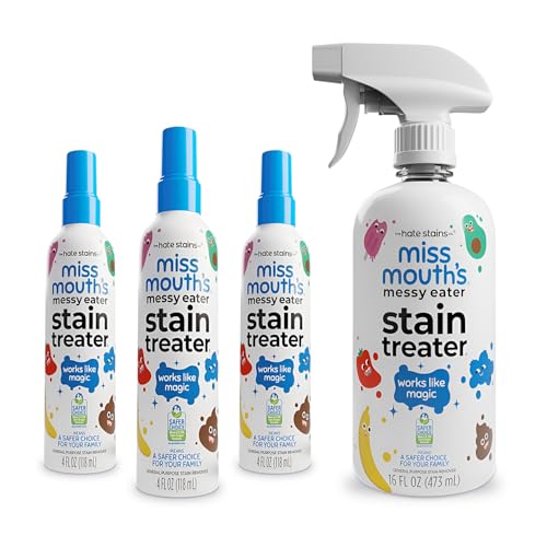 Image of Miss Mouth's Messy Eater Stain Treater - 3 Pack Stain Remover Spray and 16oz Bottle