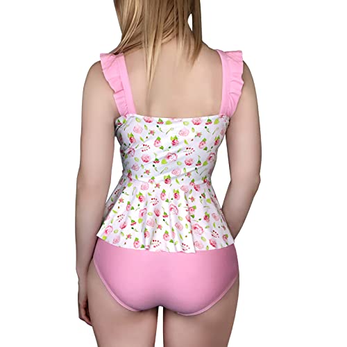 Littleforbig Modest Kawaii One Piece Swimwear Bathing Suit Swimsuit – Vintage Rose and Sweets3