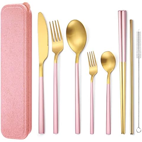 AARAINBOW 6-Piece Portable Cutlery Set Cover