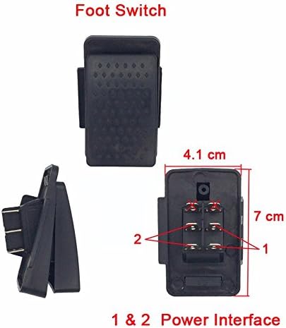 Miniatura 2 de SHENGLE Acelerador Pedal Interruptor Eléctrico Accesorios para Niños Ride On Piezas de Repuesto de Motocicleta Negro Enchufe de 6 pines