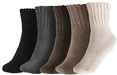 Black Gray Dark Light Brown Beige 5 Pairs