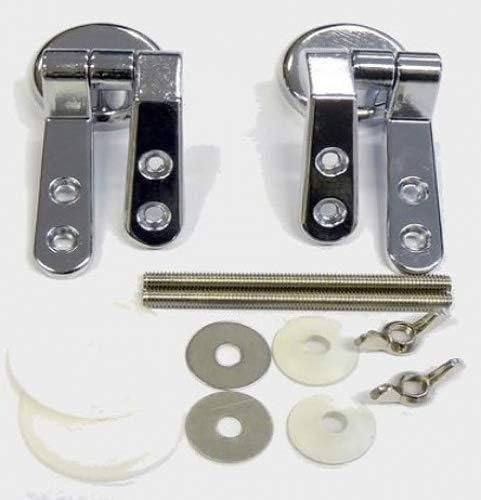 HomeZonePlus Chrome Toilet Seat Hinge Fittings & Fixings Pack