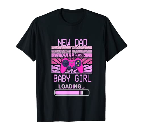 Hombre Retro Nuevo Gamer Gaming Dad Nuevo Bebé Cargando Controlador 2022 Camiseta
