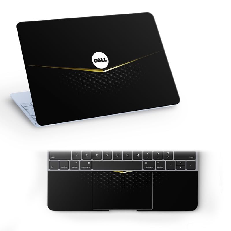 Pattern D9 Top+Wrist Pad Vinyl Laptop Skin/Sticker/Cover for 13 to 13.3 Inches Laptops Laminated-Removable-HD Quality Compatible for Dell (13×9.2 Inches)