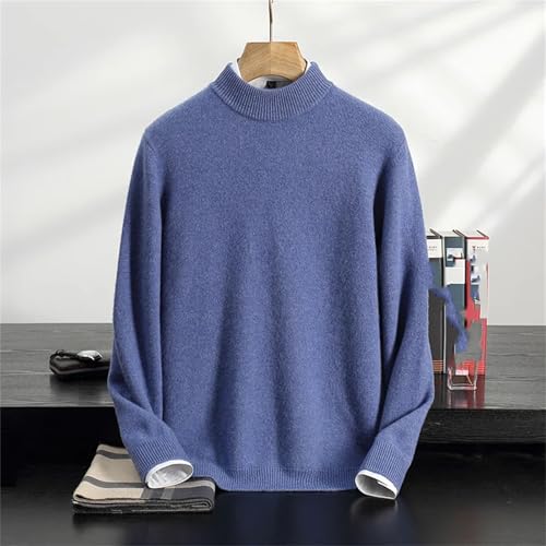 Men’S Premium Cashmere Mock Neck Pullover Sweater Casual Long Sleeve Solid Color Knit Jumper Tops4