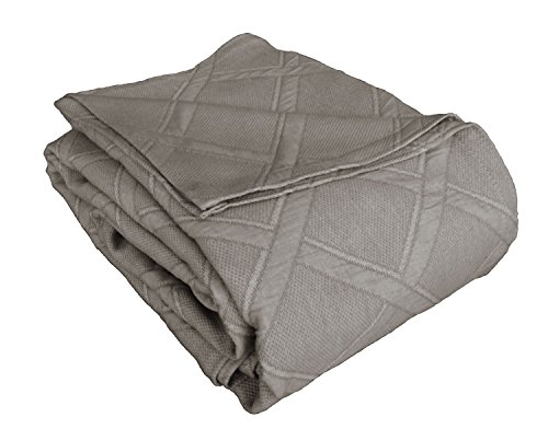 Europa Fine Linens Evora Matelasse Bedding, Coverlet Full/Queen Size 84-Inch by 96-Inch, Taupe