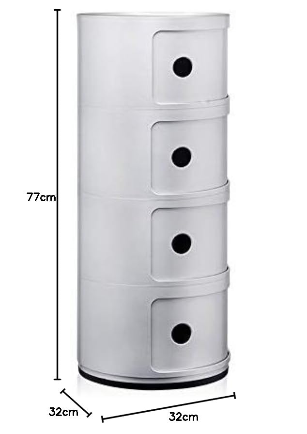 Componibili Kartell 4 Elementi - Contenitori Modulari In ABS, Design Anna Castelli Ferrieri, Bianco - Foto 8