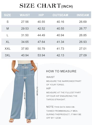Angerella Women's Wide Leg Pants Loose Fit High Elastic Waisted Business Casual Long Trousers Pant - Image 6
