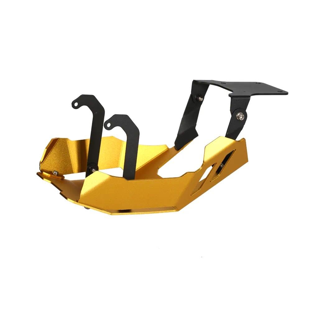 Schutzplatte Motor-Schmutzschutz, kompatibel mit MONKEY 125 2022-2023 GROM 125 JC92 Alle Baujahre, DAX 125 ST125 2022-2024, Motorrad Motor Schutz Abdeckung Basis Chassis Schutz Skid Platte (Gold)