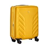 WENGER Motion Carry On Hartschalenkoffer, Handgepäck, Trolley, 36 (43) l, Sicherheitsschloss, Damen Herren, Reisen Urlaub, Gelb, 653339
