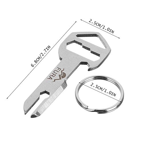 Ferramenta EDC, Andoer 12 Pcs Outdoor EDC Tool Ferramenta Multifuncional de Aço Inoxidável Chaveiro