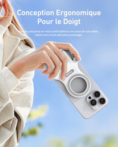 TELESIN Fun Shot Poignée Smartphone + C03 Lampe (Argenté) Set – vue 4