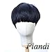 Flandi Short Human Hair Wigs Pixie Cut Wigs Straight Hair Wigs with Neat Bangs (Longer Sides and Back) Human Hair Wigs for Women (Pixie Neat Bangs)