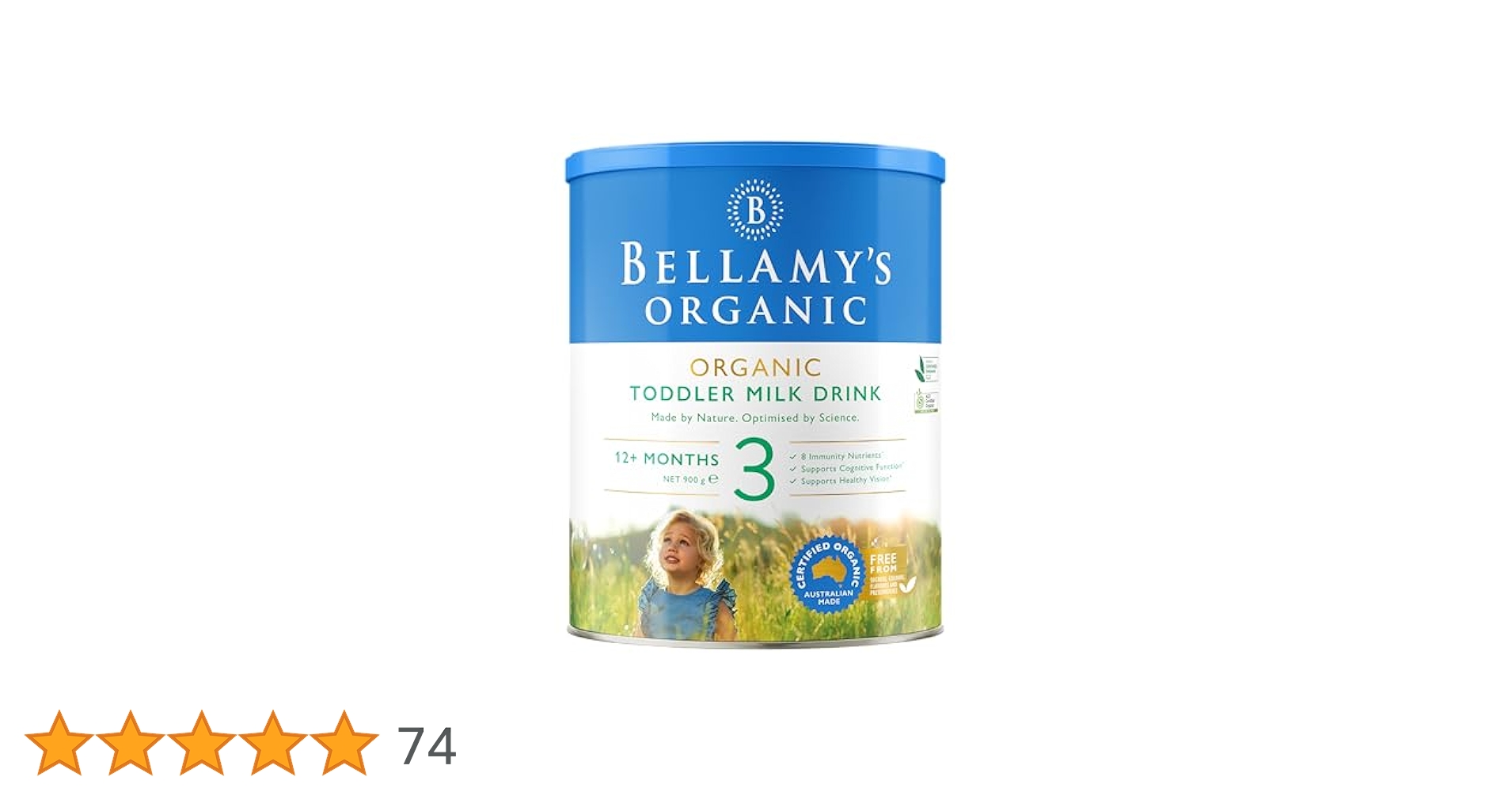Bellamy's Organic Step 3 Toddler Milk Drink Formula 900 g