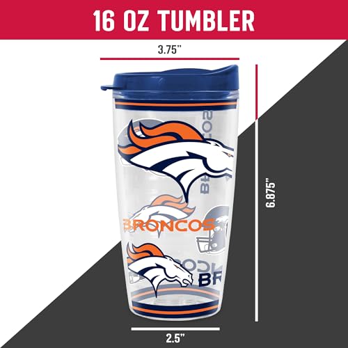 Image of Rico Industries NFL Football Double Wall Mayhem 16oz Tritan Tumbler W Lid