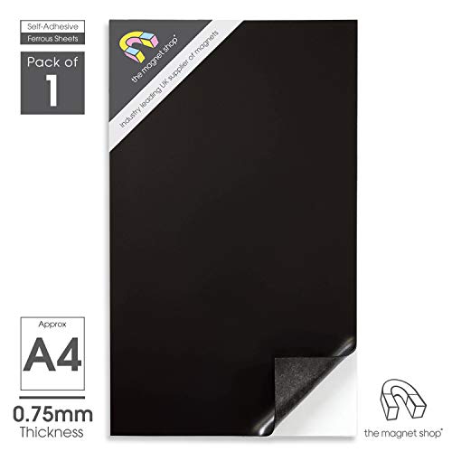 The Magnet Shop - Hojas autoadhesivas de acero de goma (superficie magnéticamente receptiva)