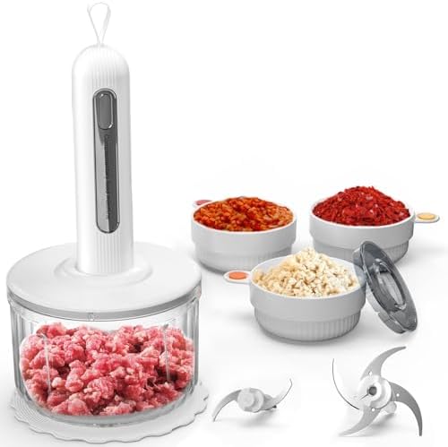 Hoteon Electric Vegetable Chopper - 4000mAh Rechargeable Battery,...