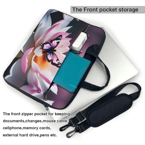 Bolso de hombro para laptop de moda con estampado rosa resistente 3