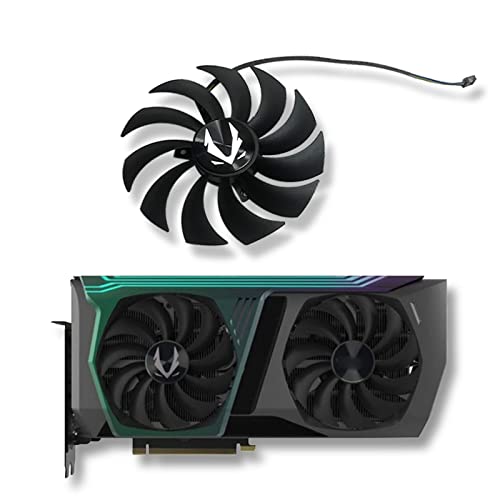 Jzwefdo 100MM Graphics Card Fan 4pin GAA8S2U 12V 0.45A RTX3070 GPU Video Card Cooling Fan Replacement for Zotac Gaming RTX 3070 AMP Holo Cooler Fan Replacement (Graphics Card Fan-A)