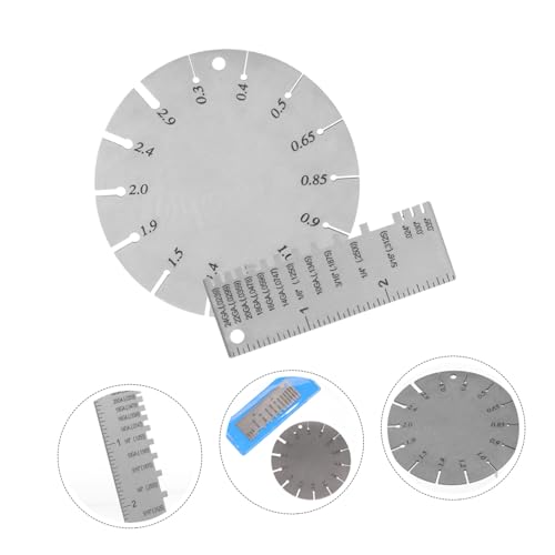 ULTECHNOVO 2 piezas calibre de alambre de acero inoxidable para medición precisa de diámetro de alambre y espesor de metal miniatura 3