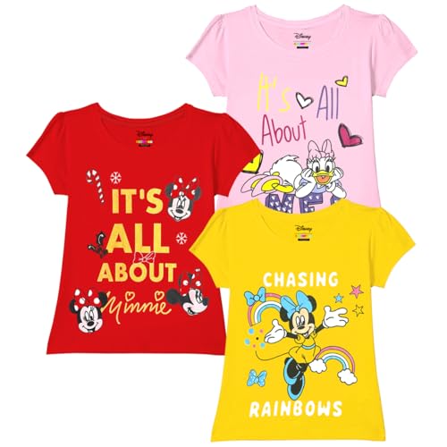 Image of Kuchipoo Disney Girls Half Sleeves Regular Fit Cotton T-Shirt