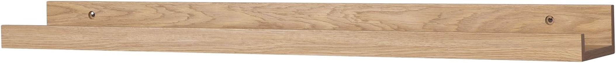 Bilderleiste Eiche L70cm MDF Holz Wandregal Schmal Wanddeko Hängeregal Bilderschiene Galerieleiste