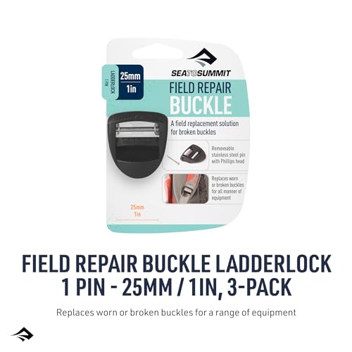 Image of Sea to Summit Field Repair Buckle, Ladderlock 1 Pin - 25mm / 1in, 3-pack