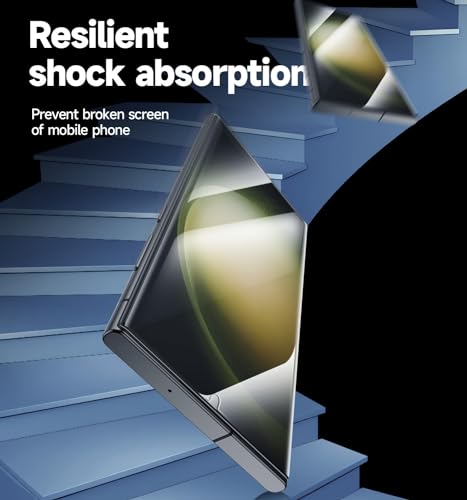 Image of MAGIC JOHN 2 Pack Screen Protector for Samsung Galaxy S23 Ultra - PET Film, Fingerprint ID Compatible, Easy Installation, Shock-Resistant, Bubble Free