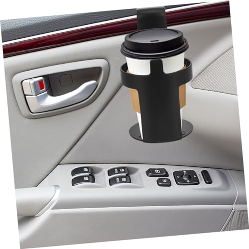 Portavasos portátil negro para puerta de carro 2 pcs miniatura 3