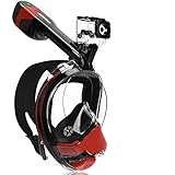 ORSEN Die Weltweit Erste CO2-Standard Schnorchelmaske Vollmaske, SGS-Geprüft und DEKRA® Geprüfte CO2 Sichere Tauchermaske, Tauchmaske Vollgesichtsmaske für Erwachsene & Kinder mit Kamerahalterung
