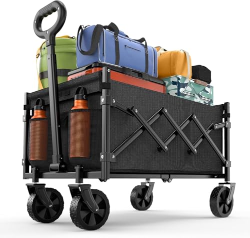 SURFOU Bollerwagen faltbar 160kg belastbar &...