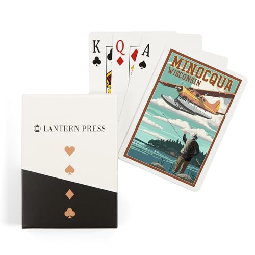 Lantern Press Minocqua Wisconsin Baraja Poker 52 Cartas