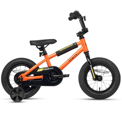 Image of 12 14 16 18 Inch Kids Bike BMX Style Bicycle with Training Wheels Coaster Brake for 2-10 Years Old Toddlers Boys Girls Multiple Colors