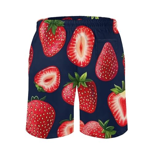 Strawberry Mens Swim Trunks Quick Dry Board Shorts Beach Swimwear Bathing Suits3
