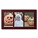 Adeco PF0270 Decorative Walnut Color Wood Wall Hanging Picture Collage Photo Frame, 3 Divided Openings, 4x6