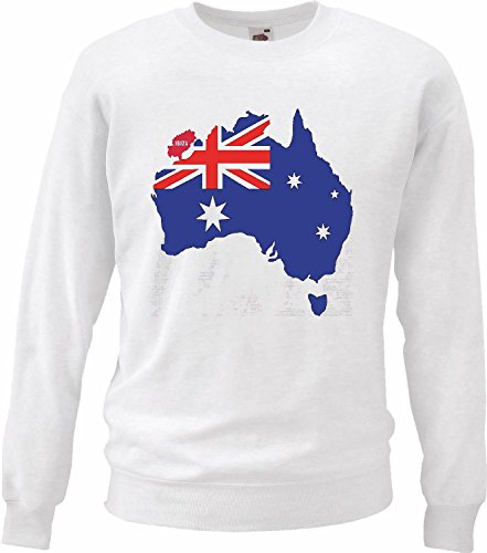 Reifen-Markt Sweat-shirt AUSTRALIE - AUSTRALIER - AUSTRALIÈRE - Kangourou - Destination de vacances en blanc, Weiß, M